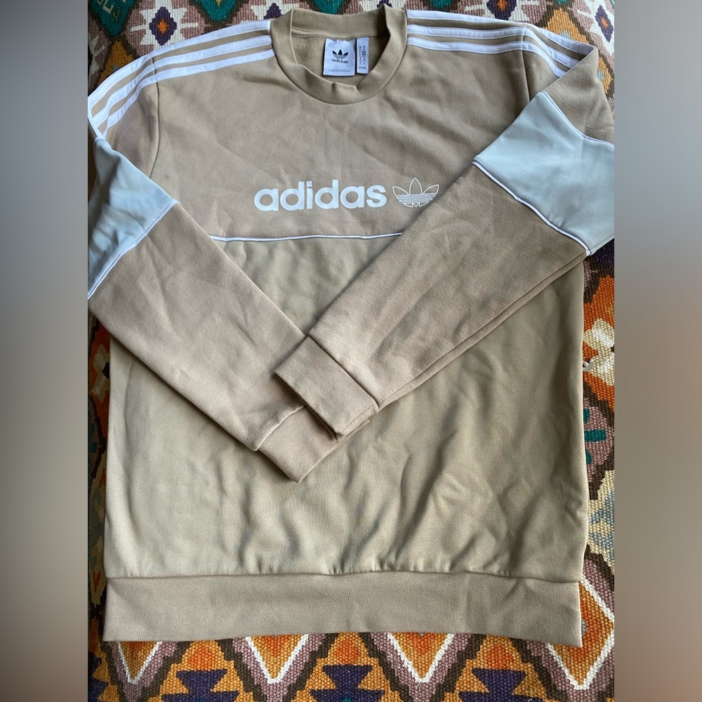 ADIDAS Originals Trefoil Crew Khaki ZX Itasca Logo Sweatshirt Men’s Size Medium - Picture 10 of 10